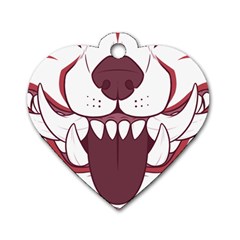 Kitsune Mask Dog Tag Heart (one Side) by mindnmint