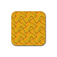 Retro Fun 821a Rubber Coaster (square)  by PatternFactory