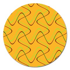 Retro Fun 821a Magnet 5  (round) by PatternFactory