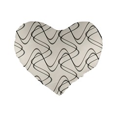 Retro Fun 821d Standard 16  Premium Heart Shape Cushions by PatternFactory