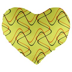 Retro Fun 821c Large 19  Premium Heart Shape Cushions by PatternFactory