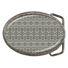 Abstract Silver Ornate Decorative Pattern Belt Buckles