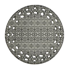 Abstract Silver Ornate Decorative Pattern Ornament (round Filigree) by dflcprintsclothing