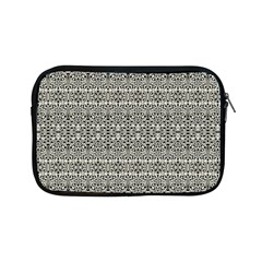 Abstract Silver Ornate Decorative Pattern Apple Ipad Mini Zipper Cases by dflcprintsclothing