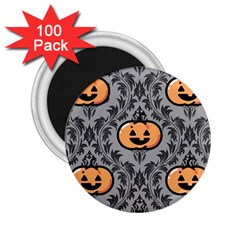 Pumpkin Pattern 2 25  Magnets (100 Pack)  by InPlainSightStyle