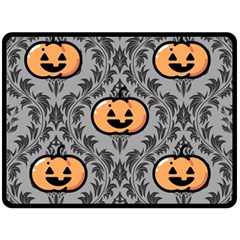 Pumpkin Pattern Fleece Blanket (large)  by InPlainSightStyle