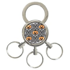 Pumpkin Pattern 3-ring Key Chain by InPlainSightStyle