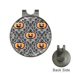 Pumpkin Pattern Hat Clips With Golf Markers by InPlainSightStyle