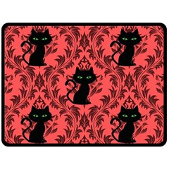 Cat Pattern Double Sided Fleece Blanket (large)  by InPlainSightStyle