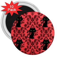 Cat Pattern 3  Magnets (10 Pack)  by InPlainSightStyle