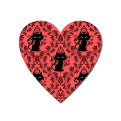 Cat Pattern Heart Magnet by InPlainSightStyle