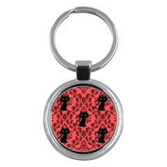 Cat Pattern Key Chain (round) by InPlainSightStyle