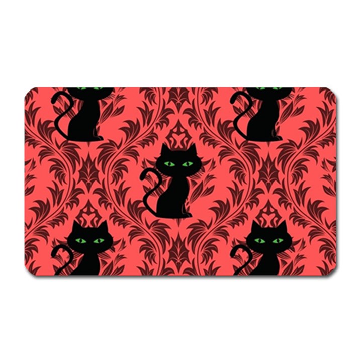 Cat Pattern Magnet (Rectangular)