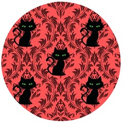 Cat Pattern Wooden Bottle Opener (round) by InPlainSightStyle