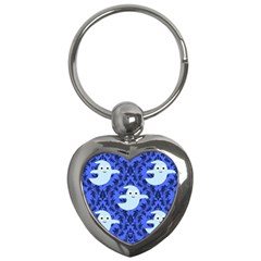 Ghost Pattern Key Chain (heart) by InPlainSightStyle