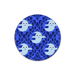 Ghost Pattern Rubber Round Coaster (4 Pack)  by InPlainSightStyle