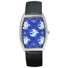 Ghost Pattern Barrel Style Metal Watch