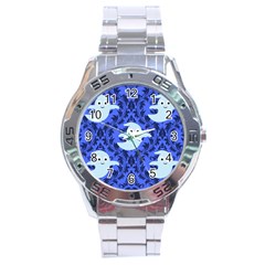 Ghost Pattern Stainless Steel Analogue Watch by InPlainSightStyle