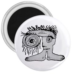 Weird Fantasy Creature Drawing 3  Magnets by dflcprintsclothing