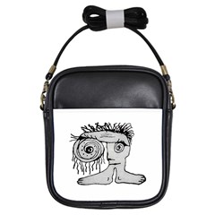 Weird Fantasy Creature Drawing Girls Sling Bag by dflcprintsclothing