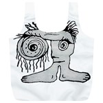 Weird Fantasy Creature Drawing Full Print Recycle Bag (XL) Back