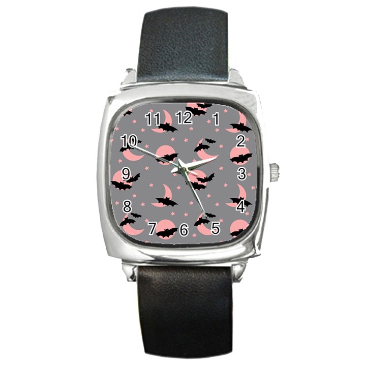 Bat Square Metal Watch