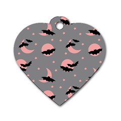 Bat Dog Tag Heart (One Side)