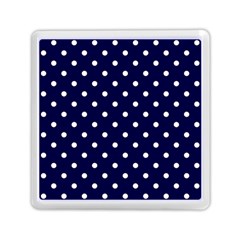 1950 Navy Blue White Dots Memory Card Reader (square) by SomethingForEveryone