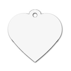 White Dog Tag Heart (one Side) by SomethingForEveryone