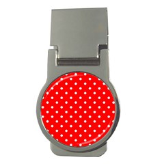 1950 Red White Dots Money Clips (round)  by SomethingForEveryone