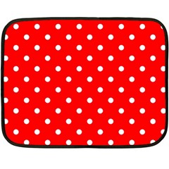 1950 Red White Dots Fleece Blanket (mini) by SomethingForEveryone