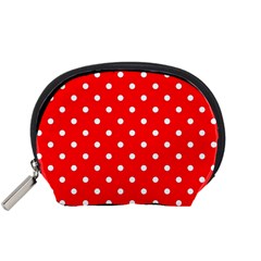 1950 Red White Dots Accessory Pouch (small) by SomethingForEveryone