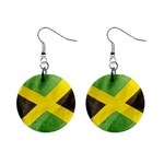 Rolled Out Jamaican Flag Button Earrings