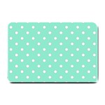 1950 Sea Foam Green White Dots Small Doormat  24 x16  Door Mat