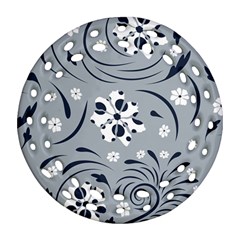 Folk Flowers Pattern Floral Surface Ornament (round Filigree) by Eskimos