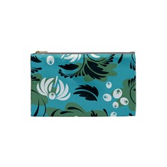 Folk Flowers Pattern Floral Surface Cosmetic Bag (small) by Eskimos