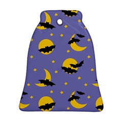 Bats With Yellow Moon Bell Ornament (two Sides) by SychEva