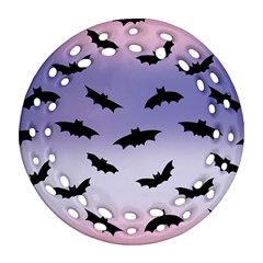 The Bats Round Filigree Ornament (two Sides)