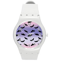 The Bats Round Plastic Sport Watch (m) by SychEva