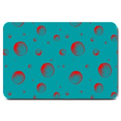 Red Drops Large Doormat  by SychEva