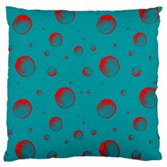 Red Drops Large Cushion Case (one Side) by SychEva