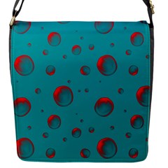 Red Drops Flap Closure Messenger Bag (s) by SychEva