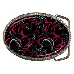 Blue And Red Stains Belt Buckles by SychEva