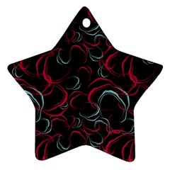 Blue And Red Stains Star Ornament (Two Sides)