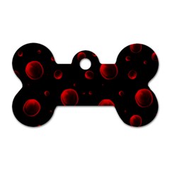 Red Drops On Black Dog Tag Bone (one Side) by SychEva