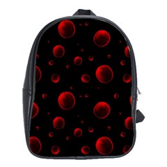 Red Drops On Black School Bag (large) by SychEva