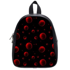 Red Drops On Black School Bag (small) by SychEva