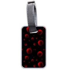 Red Drops On Black Luggage Tag (two Sides) by SychEva