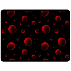 Red Drops On Black Double Sided Fleece Blanket (large)  by SychEva