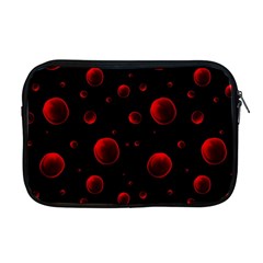 Red Drops On Black Apple Macbook Pro 17  Zipper Case by SychEva